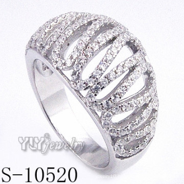 Blanco 925 joyería de plata con Zirconia Mujer Anillos-10520)